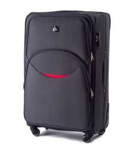 Чемодан Wings 1708 большой L серый 4 колесный фото, картинка, изображение