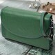 Компактная женская кожаная сумка с полукруглым клапаном Vintage 22260 Зеленая фото