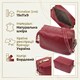 Интересная женская сумка с двумя ремнями из натуральной кожи Vintage 22274 Бордовый фото