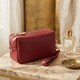 Интересная женская сумка с двумя ремнями из натуральной кожи Vintage 22274 Бордовый фото