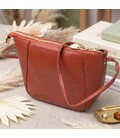 Невелика сумка жіноча через плече з натуральної шкіри Vintage 22300 Коричнева
