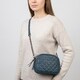 Стильная женская стеганая сумка из мягкой натуральной кожи Vintage 22327 Синяя фото