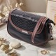 Стильная сумка для женщин с фактурным клапаном из натуральной кожи Vintage 22374 Черная фото