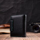 Портмоне для женщин в классическом цвете с интересной монетницей ST Leather 19449 Черный фото