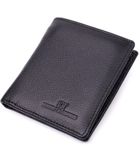 Жіночий гаманець в класичному чорному кольорі ST Leather 19466 Чорний