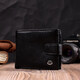 Классическое портмоне для мужчин с блоком для карт из натуральной кожи ST Leather 19473 Черное фото