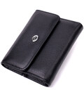 Симпатичный женский кошелек с монетницей из натуральной кожи ST Leather 19481 Черный