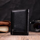 Симпатичный женский кошелек с монетницей из натуральной кожи ST Leather 19481 Черный фото