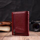 Женский кожаный кошелек для карт купюр и монет ST Leather 19492 Бордовый фото