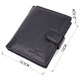 Вертикальный мужской бумажник из натуральной кожи ST Leather 22479 Черный фото