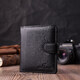 Вертикальный мужской бумажник из натуральной кожи ST Leather 22479 Черный фото