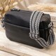Сумка на одно отделение в классическом цвете из натуральной кожи Vintage 22606 Черная фото