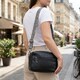 Сумка на одно отделение в классическом цвете из натуральной кожи Vintage 22606 Черная фото