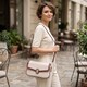 Красивая женская сумка на лето с фактурным клапаном из натуральной кожи Vintage 22623 Белая фото