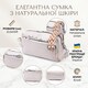 Интересная женская кожаная сумка из стильным бегунком Vintage 22653 Белая фото