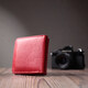 Женский компактный кошелек с карманом для монет из натуральной кожи ST Leather 22689 Красный фото