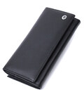 Добротное женское портмоне с карманом для монет из натуральной кожи ST Leather 22691 Черный