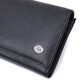 Добротное женское портмоне с карманом для монет из натуральной кожи ST Leather 22691 Черный фото