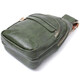 Сумка компактного размера с одной лямкой через плечо из гладкой экокожи Vintage 22771 Зеленый фото
