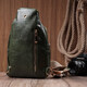 Сумка компактного размера с одной лямкой через плечо из гладкой экокожи Vintage 22771 Зеленый фото