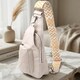 Стильная женская сумка из экокожи с акцентом на текстильную лямку Vintage 22774 Белый фото