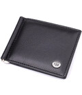 Мужской кошелек с металлическим зажимом из натуральной кожи ST Leather 23092 Черный