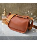Напівкругла сумка для жінок з натуральної шкіри Vintage 22906 Коричневий