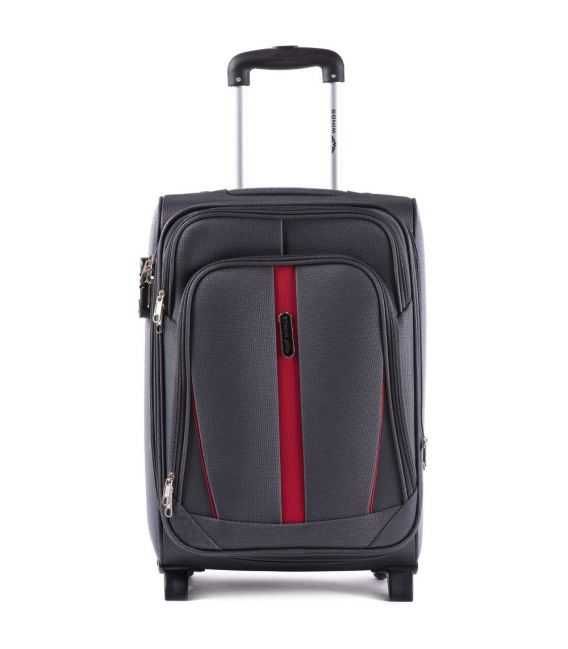 Чемодан Wings 1706 маленький S серый 2 колесный фото, картинка, изображение