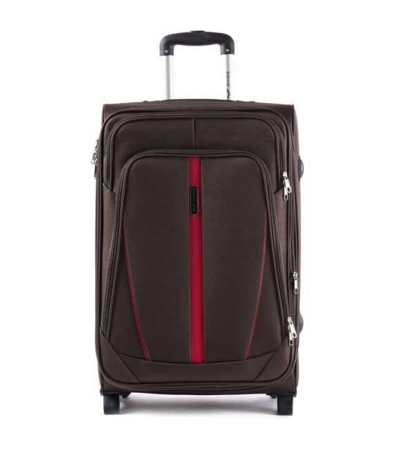 Чемодан Wings 1706 средний M коричневый 2 колесный фото, картинка, изображение