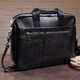 Сумка деловая мужская кожаная Vintage 14794 Черная фото