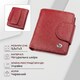 Женский кожаный кошелек для карт купюр и монет ST Leather 18499 Красный фото