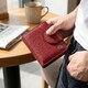 Женский кожаный кошелек для карт купюр и монет ST Leather 18499 Красный фото