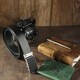 Ремень мужской c серебристой пряжкой с черной вставкой Vintage 20328 Черный фото