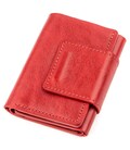 Строгое портмоне женское из гладкой кожи GRANDE PELLE 11153 Красное
