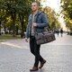 Текстильная дорожная сумка для поездок спорта и путешествий Vintage 20191 Серая фото