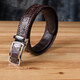Ремень-автомат CROCODILE LEATHER 18171 из натуральной кожи крокодила Коричневый фото
