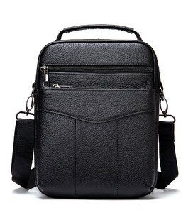 Мессенджер мужской кожаный 20345 Vintage Черный фото