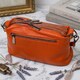 Замечательная сумка на три отделения из натуральной кожи 22138 Vintage Рыжая фото