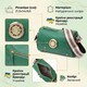 Женская сумка с оригинальным украшением из натуральной кожи Vintage 22261 Зеленая фото