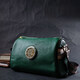 Женская сумка с оригинальным украшением из натуральной кожи Vintage 22261 Зеленая фото