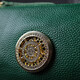 Женская сумка с оригинальным украшением из натуральной кожи Vintage 22261 Зеленая фото
