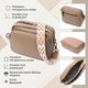 Женская сумка кросс-боди из натуральной кожи Vintage 22293 Бежевая фото