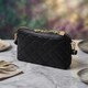 Классическая женская сумка через плечо из натуральной стеганной кожи Vintage 22315 Черная фото