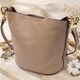 Женская сумка с автономной косметичкой внутри из натуральной кожи Vintage 22364 Бежевая фото
