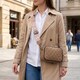 Кожаная женская сумка через плечо на одно отделение Vintage 22386 Бежевая фото