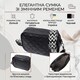 Классическая кожаная женская сумка через плечо на одно отделение Vintage 22387 Черная фото