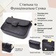 Лаконичная сумка с жестким каркасом из натуральной кожи Vintage 22391 Черная фото