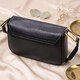 Лаконичная сумка с жестким каркасом из натуральной кожи Vintage 22391 Черная фото