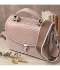 Женская кожаная сумка с интересной металлической защелкой Vintage 22418 Бежевый