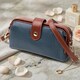 Оригинальный кожаный клатч в модном цвете с интересной защелкой Vintage 22428 Синий фото
